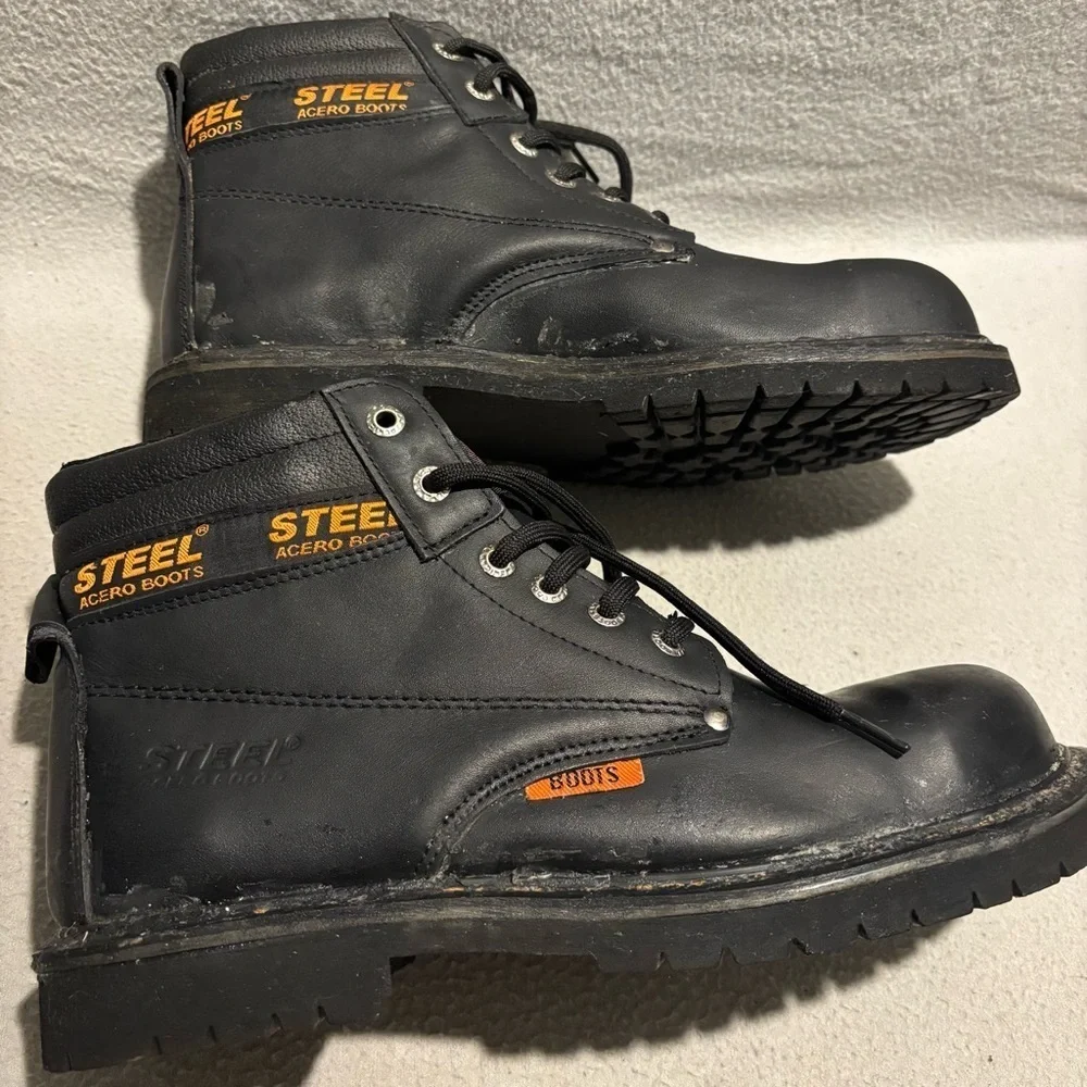 Steel Acero boots black made in Mexico size 28